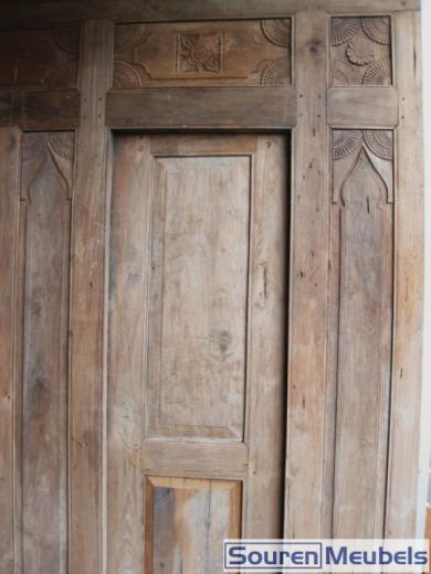 Antieke deuren en kozijn, oud teakhout (7)